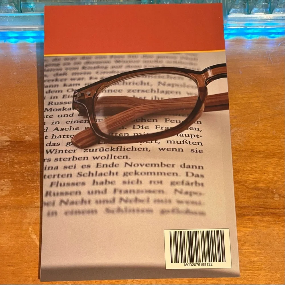 Academic Glasses Reading Themed Soft Cover Day Planner Notebook Journal